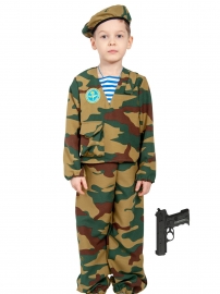 Детский карнавальный костюм Десантник с пистолетом