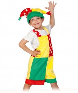 Детский карнавальный костюм из плюша Скоморох