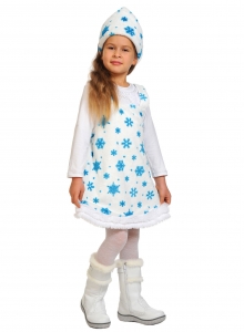 Детский карнавальный костюм из плюша Снежинка
