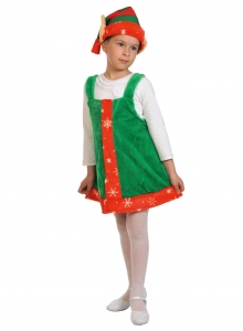 Детский карнавальный костюм из плюша Эльфочка