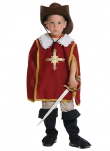 Детский карнавальный костюм Мушкетер красный 
