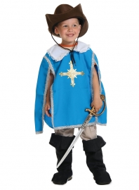 Детский карнавальный костюм Мушкетер синий