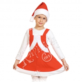 Детский карнавальный костюм Мисс Санта