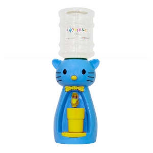 Детский кулер для воды кот Китти голубой с желтым - АкваНяня