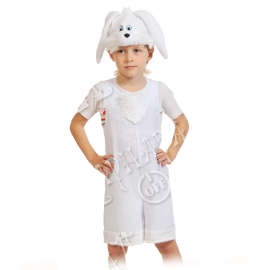 Детский карнавальный костюм Зайчик белый