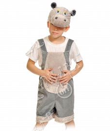 Детский карнавальный костюм из плюша Бегемотик
