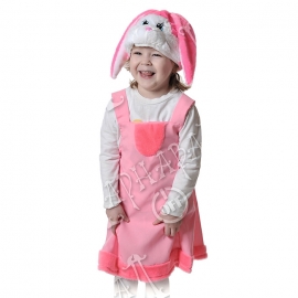 Детский карнавальный костюм Зайка розовая